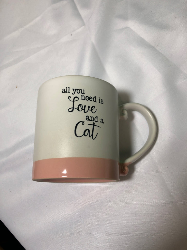 ALL YOU NEED IS LOVE WHITE/PINK MUG.