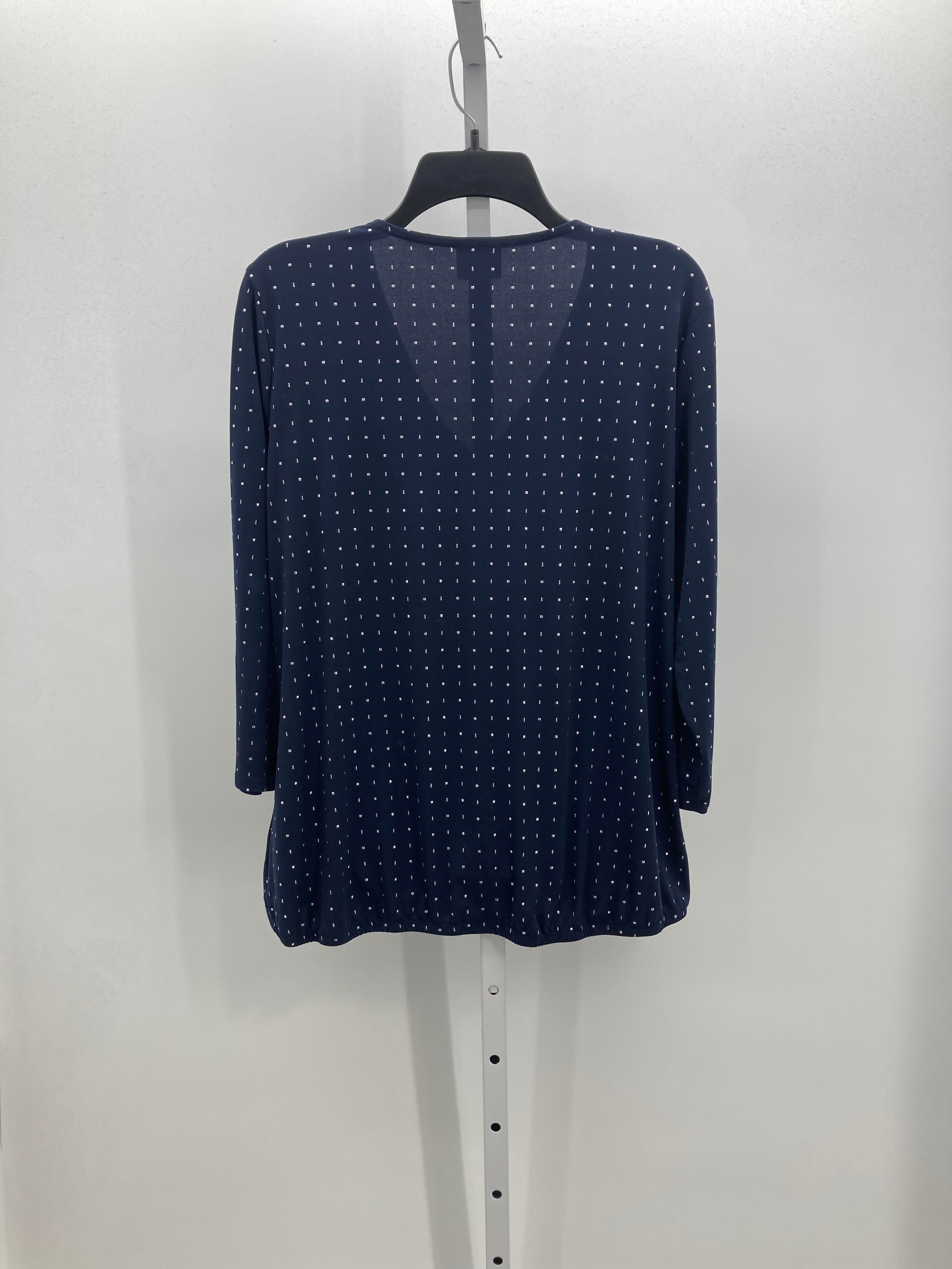 JM Collection Size Large Misses 3/4 Sleeve Shirt