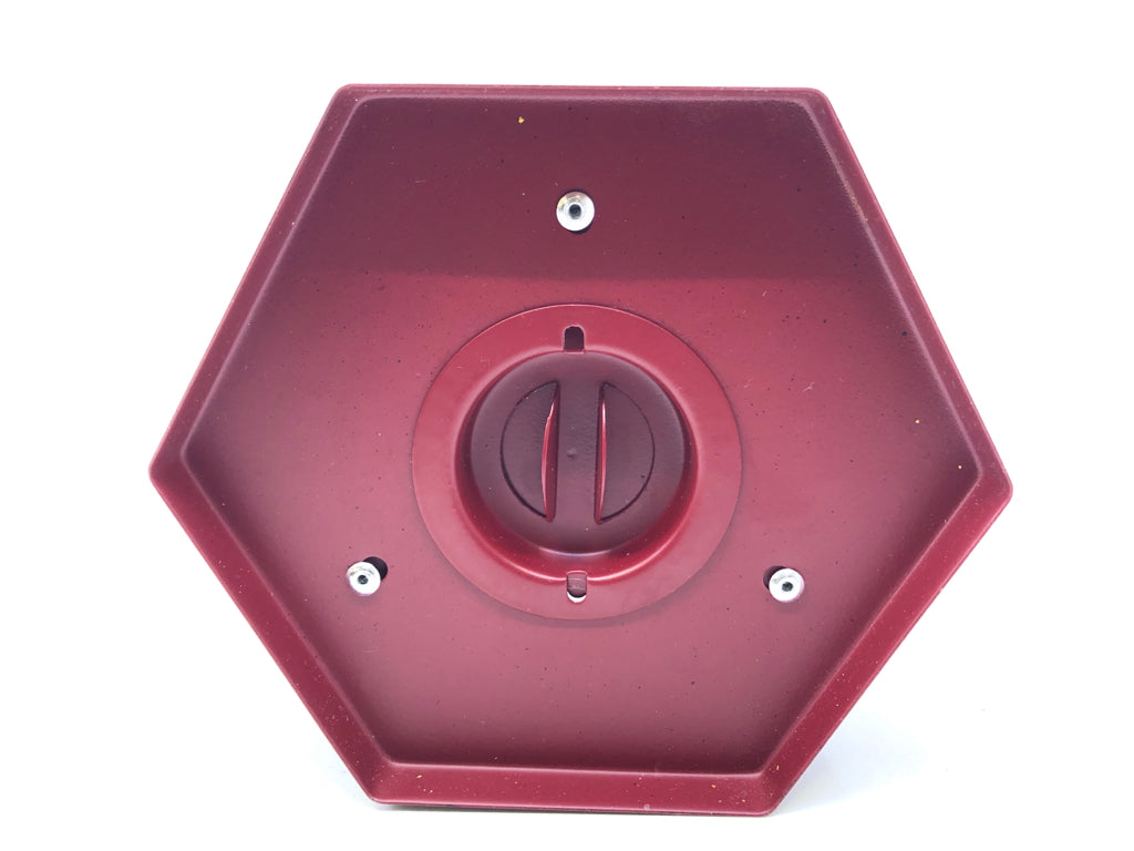RED TEA LIGHT HOLDING LANTERN.