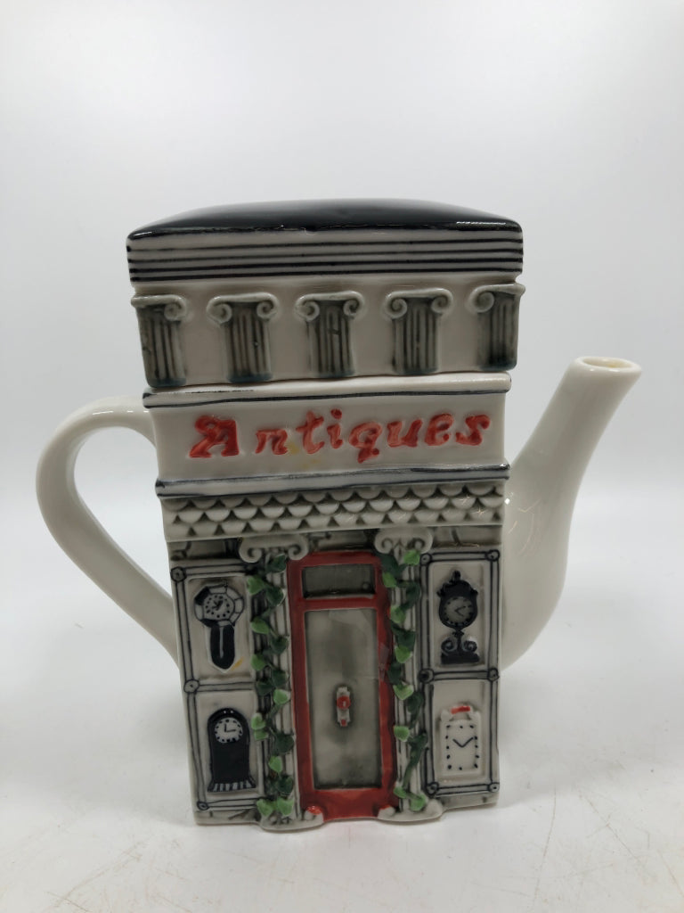 "ANTIQUES" STORE DECOR TEAPOT.