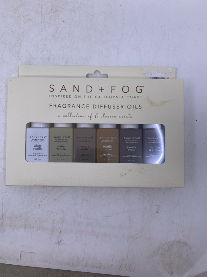 NIP 6 FRAGRANCE OILS SAND+FOG.