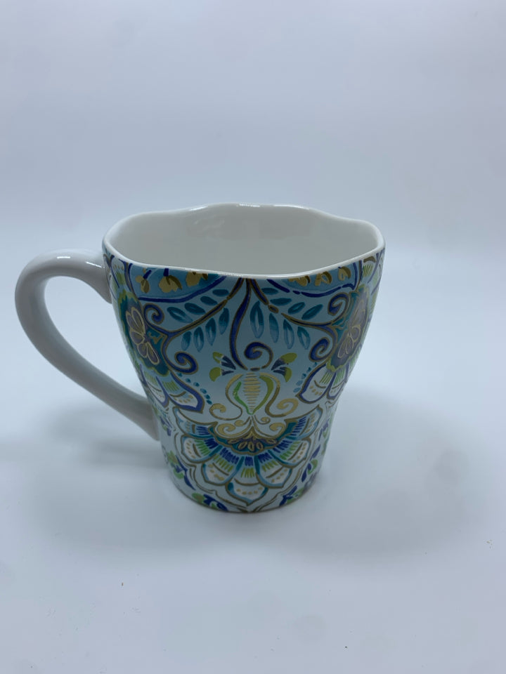 31PC AISHA BLUE DINNER SET SRV FOR 8.