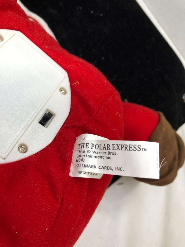 SINGING PLUSH SITTING SANTA RED COAT.