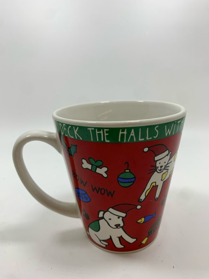 MERRY CHRISTMAS CAT/DOG MUG.