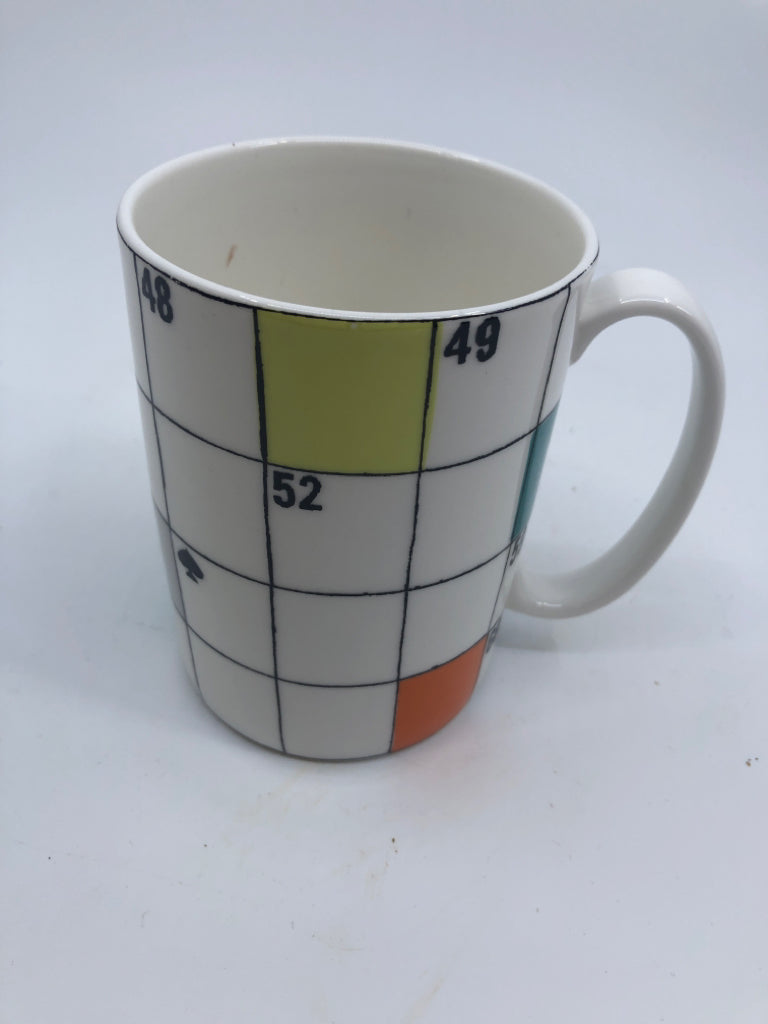 2 LENOX KATE SPADE CROSSWORD + WORD SEARCH MUG SET.