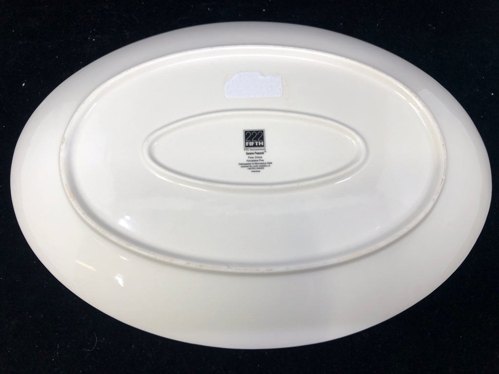 OVAL PEACOCK PLATTER.