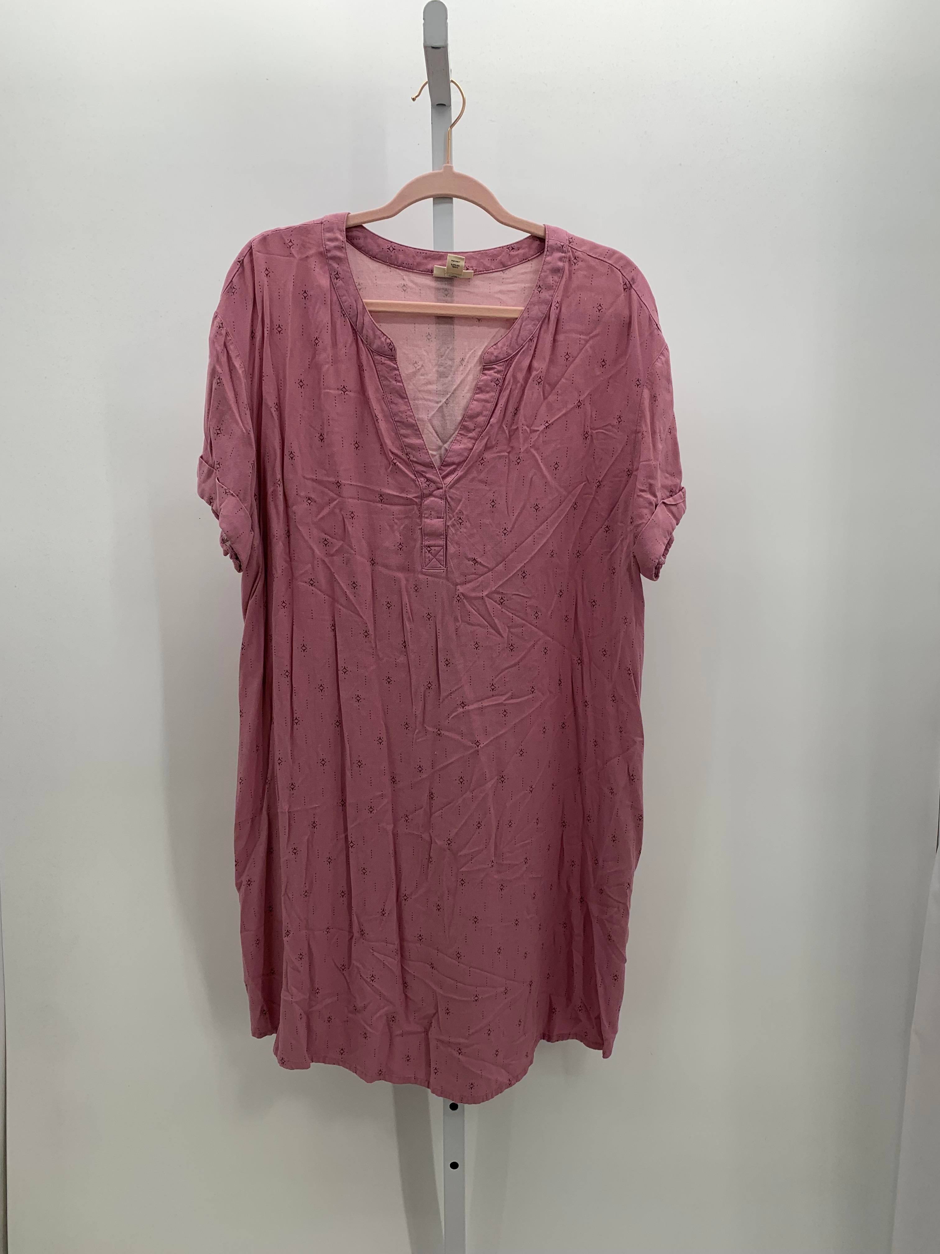 A.N.A. Size Extra Large Misses Short Sleeve Dress