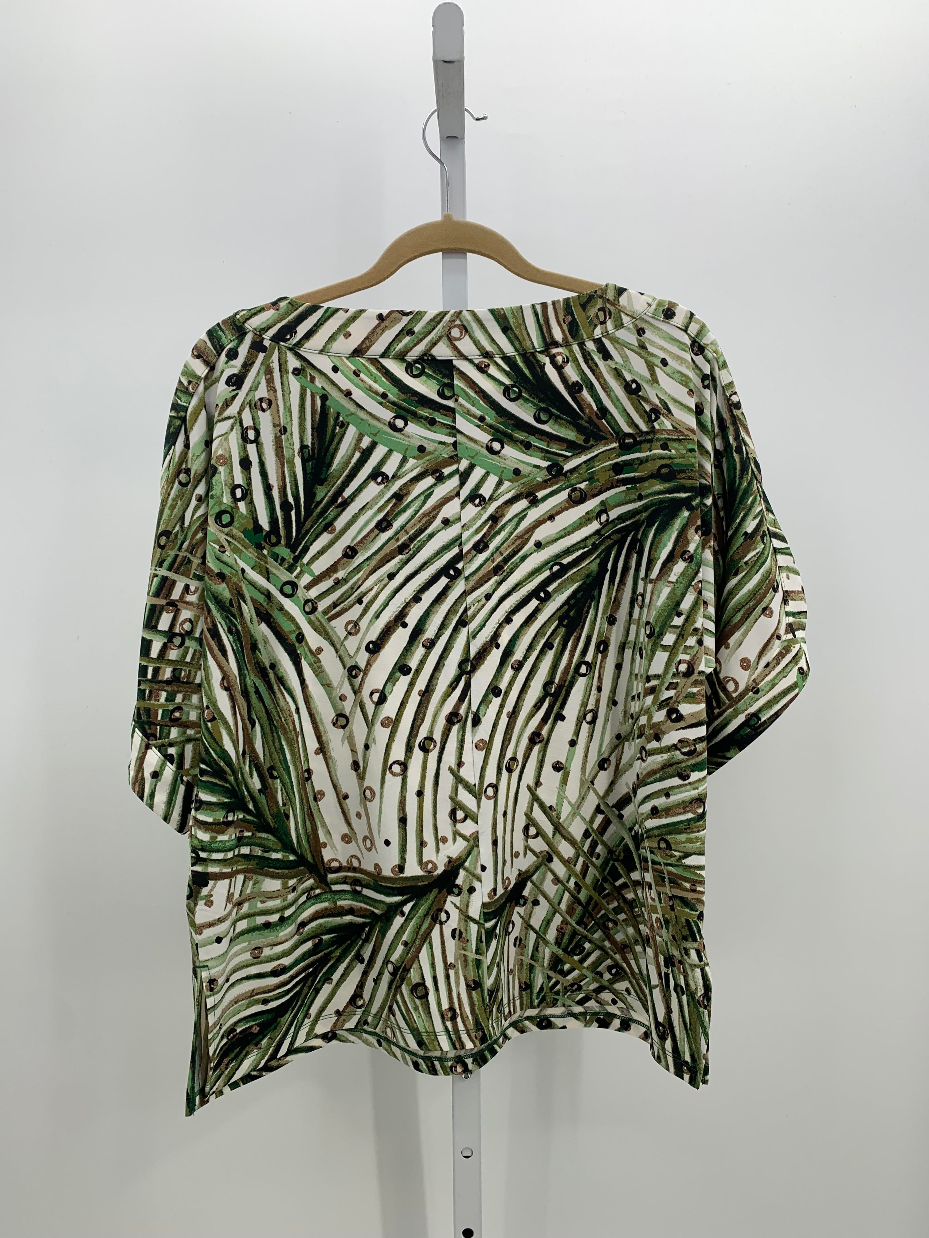 Chico's Size Large Misses Short Sleeve Shirt