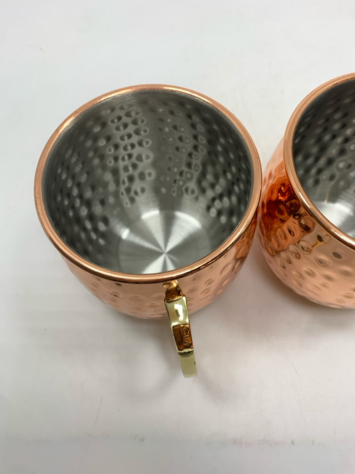 2 HAMMERED MOSCOW MULE MUGS.
