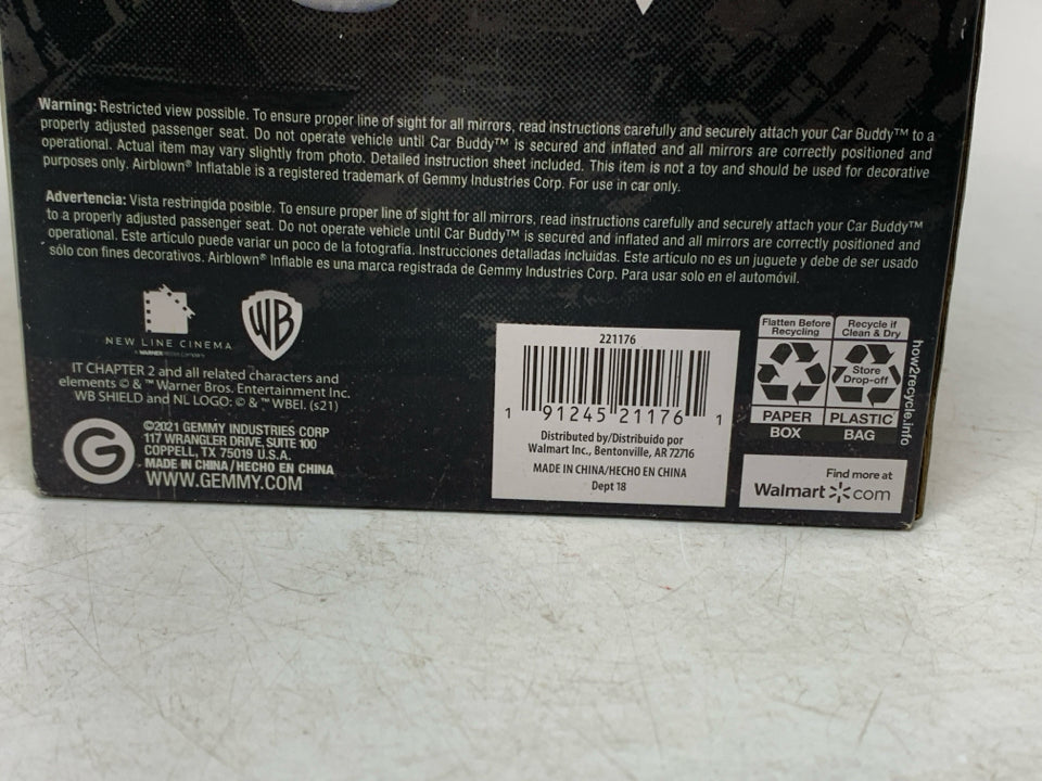 NIB INFLATABLE PENNYWISE CAR BUDDY.