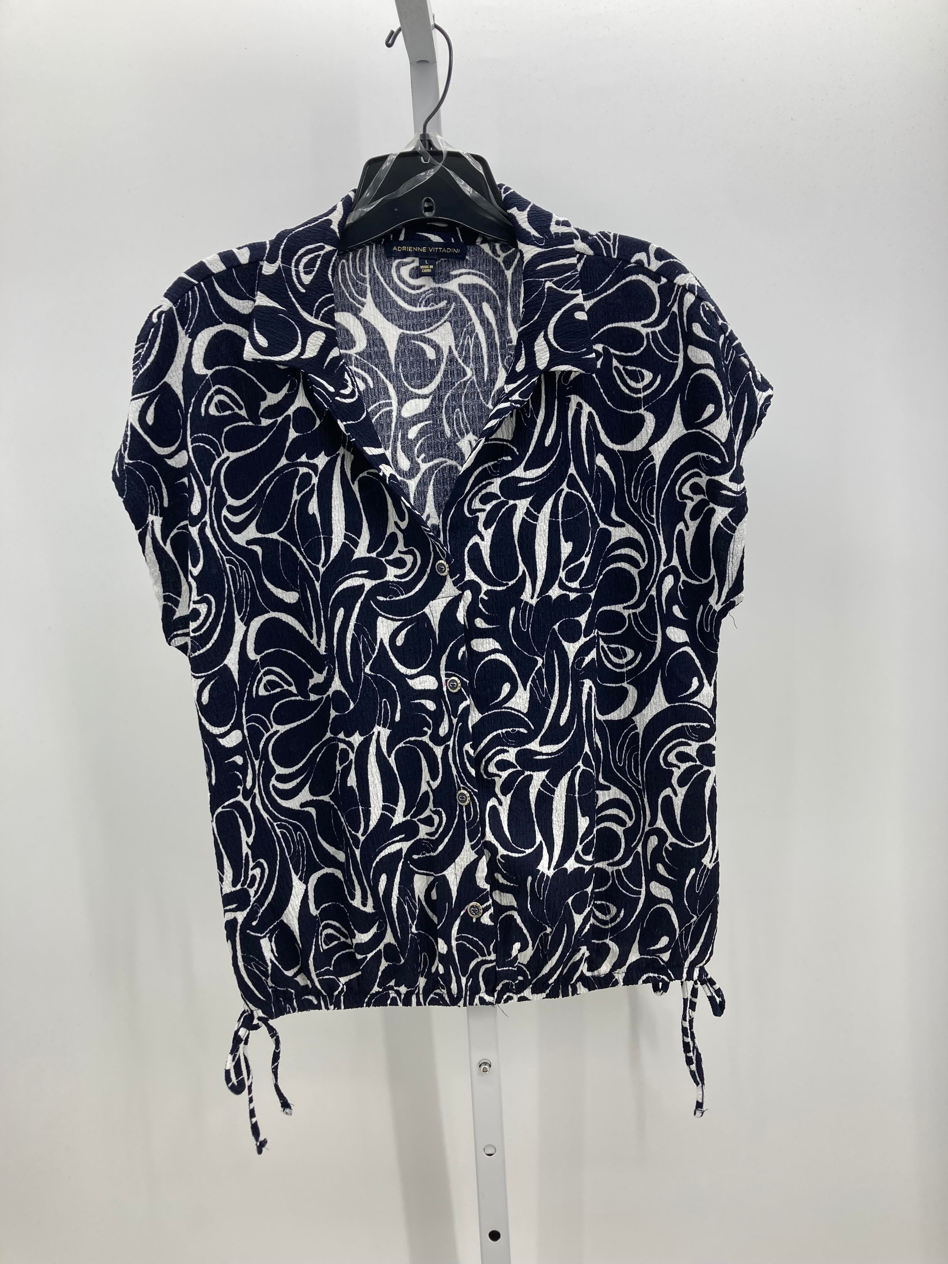 Adrienne Vittadini Size Large Misses Short Sleeve Shirt