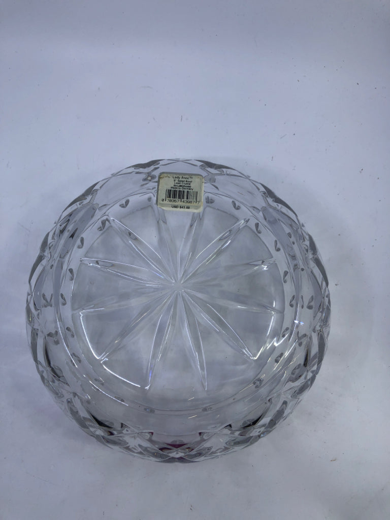 HEAVY CUT CRYSTAL SALAD BOWL.
