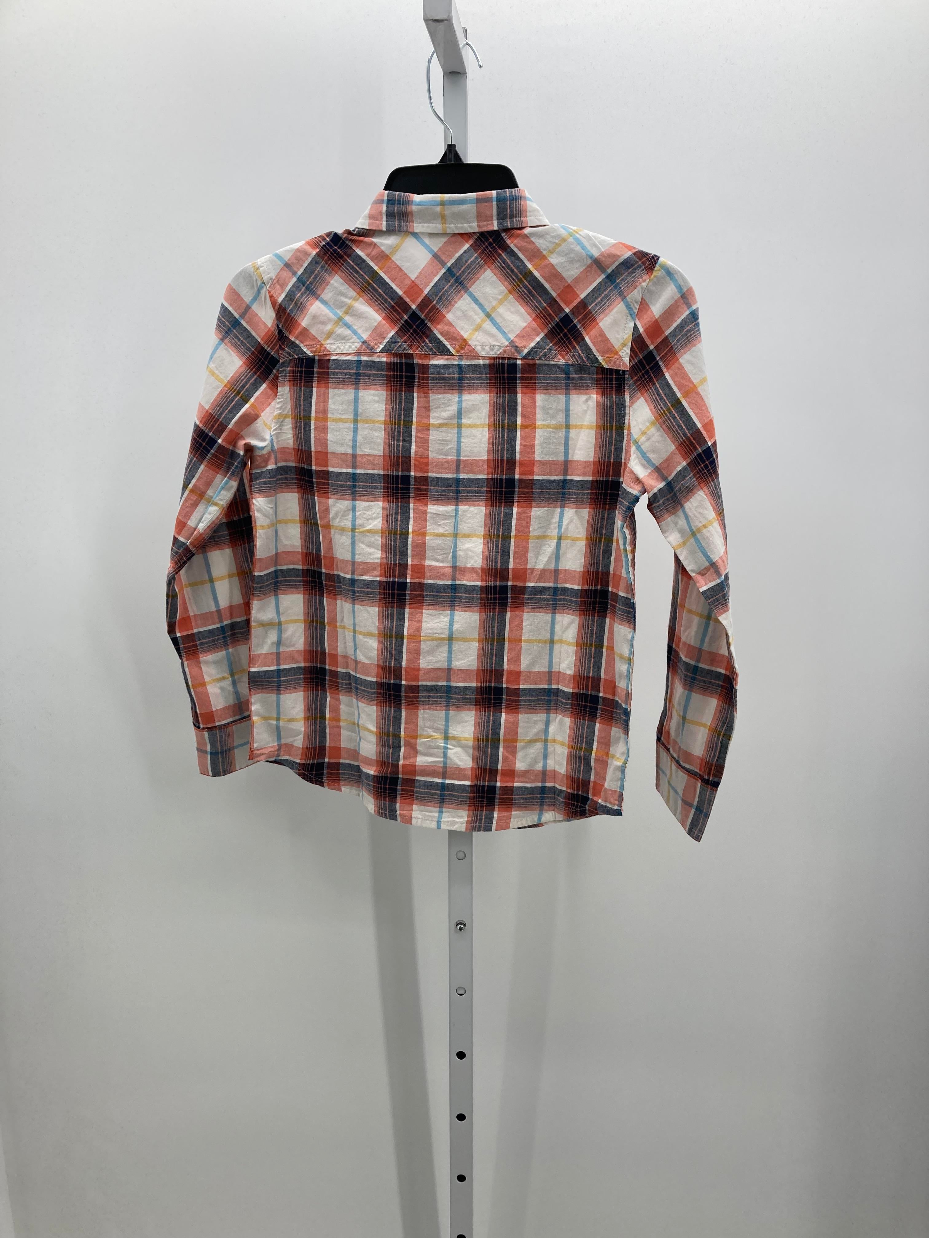 IVORY/ORANGE PLAID BUTTON DOWN