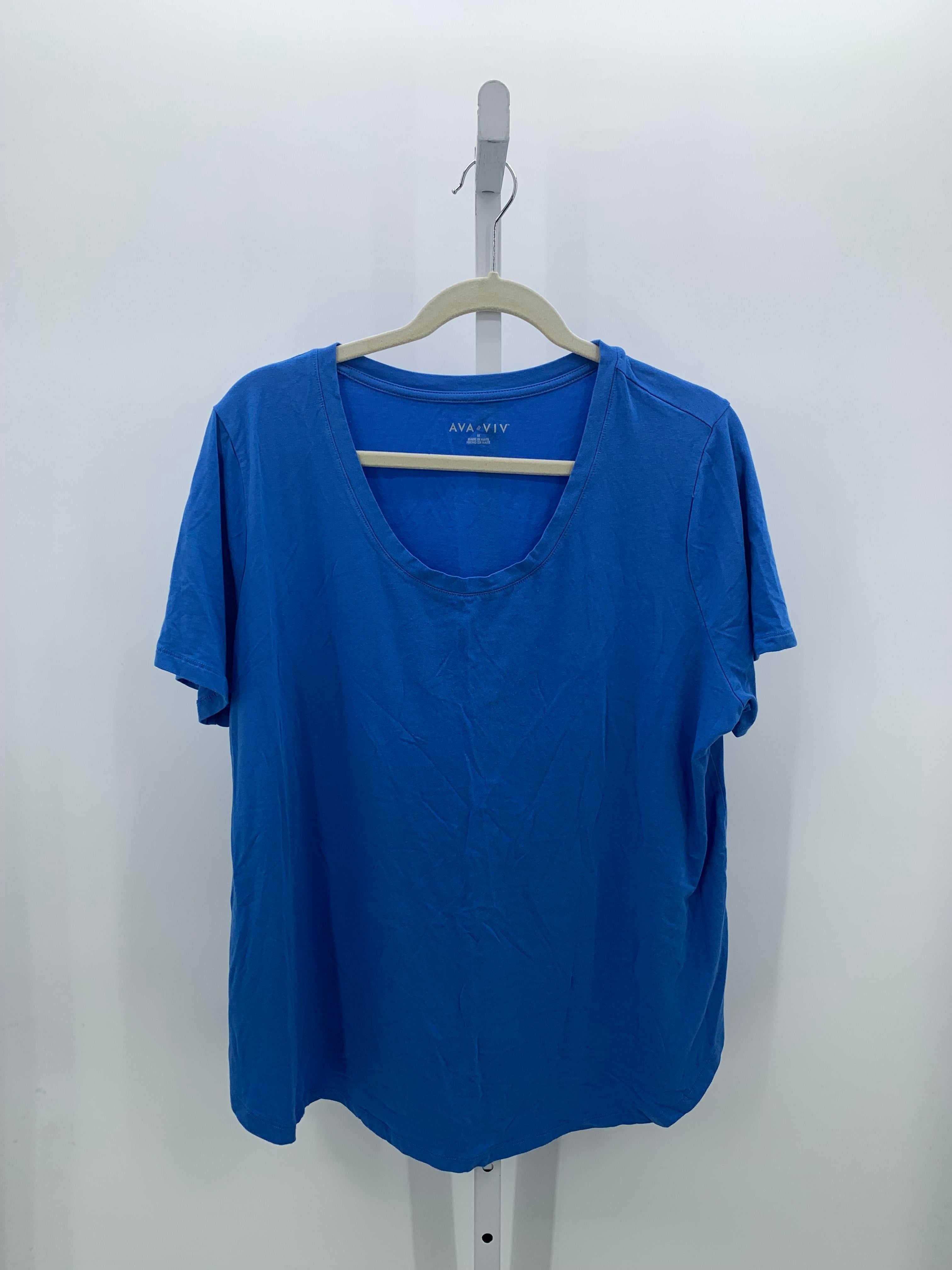 Ava & Viv Size 1X Womens Short Sleeve Shirt