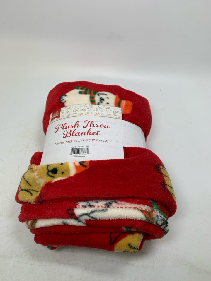 NIP RED ASSORTED DOGS THROW BLANKET.