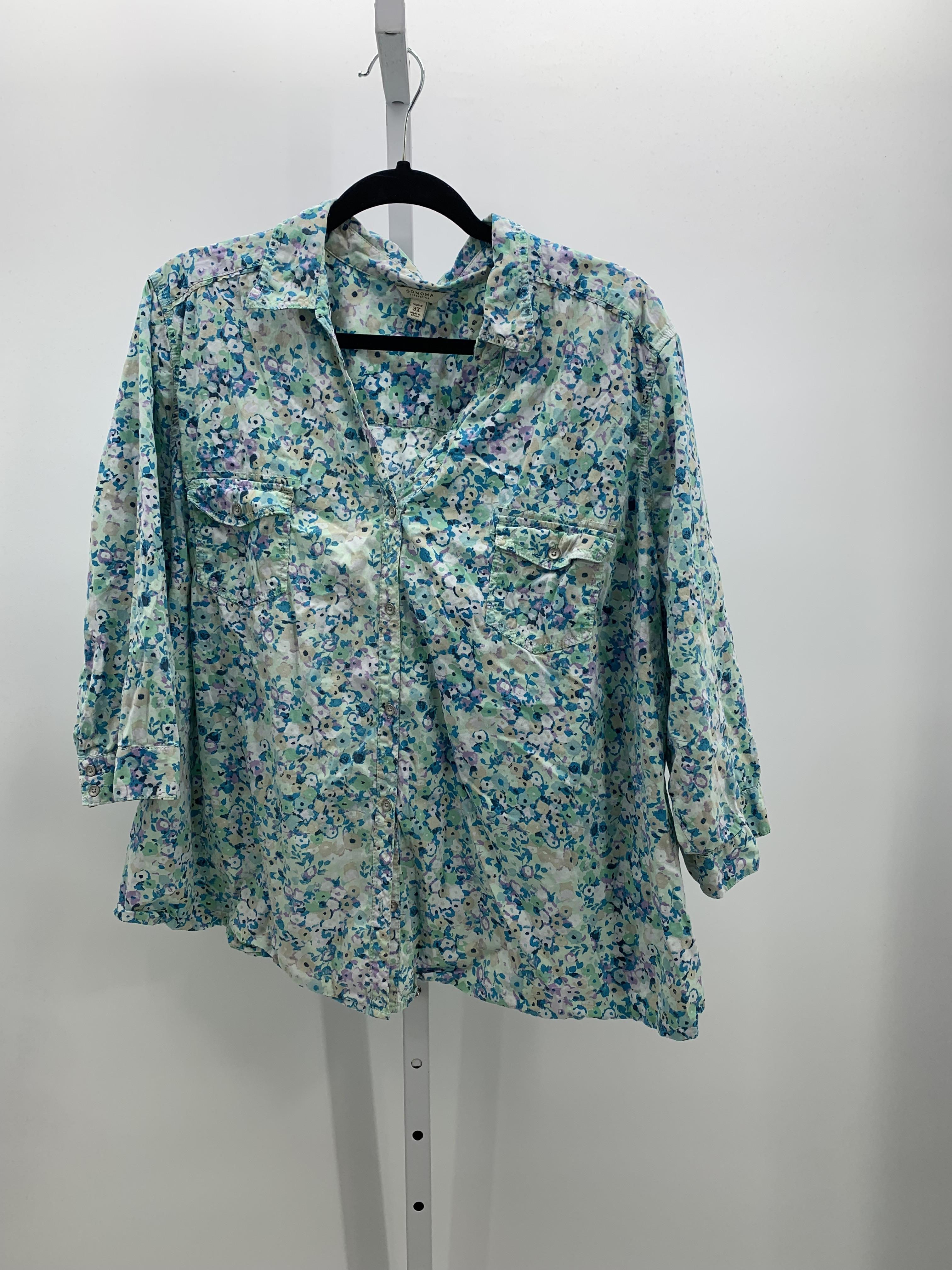 Sonoma Size 3X Womens Short Sleeve Shirt