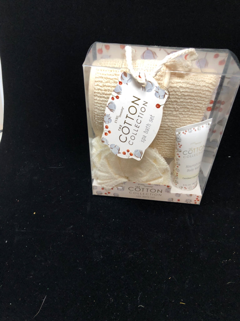NIB SPA BATH SET - COTTON COLLECTION