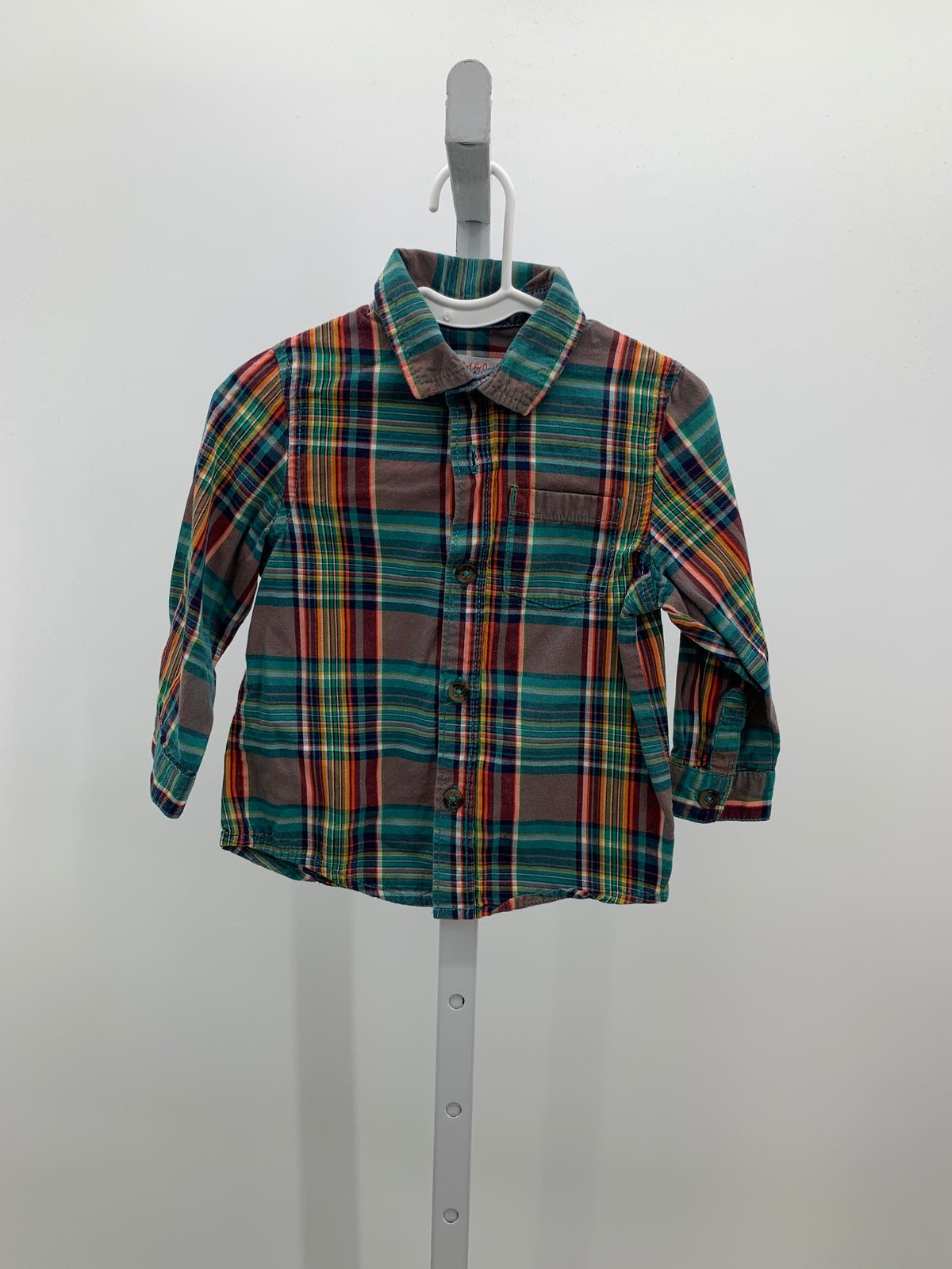 PLAID BTN DOWN