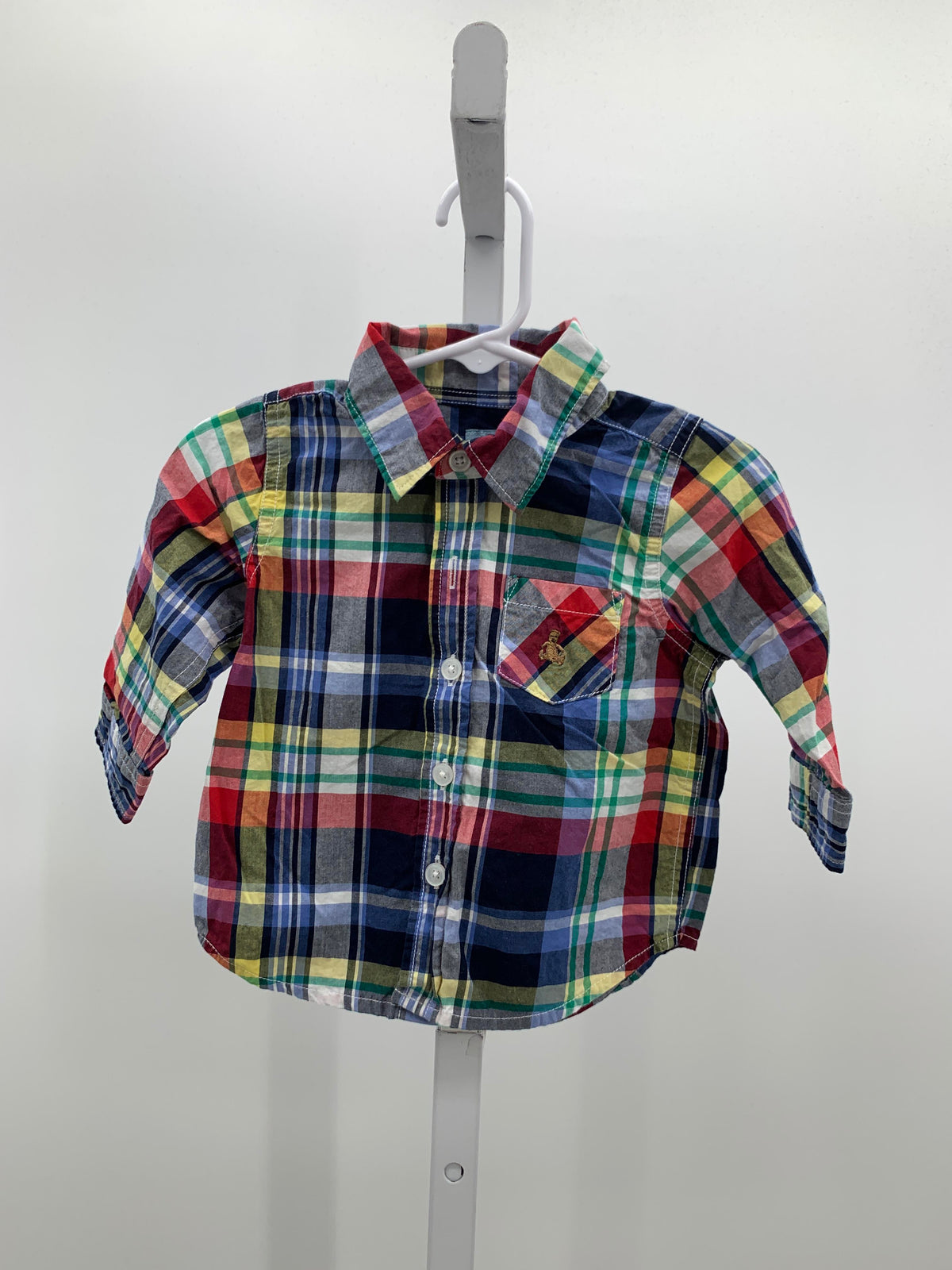 PLAID BTN DOWN