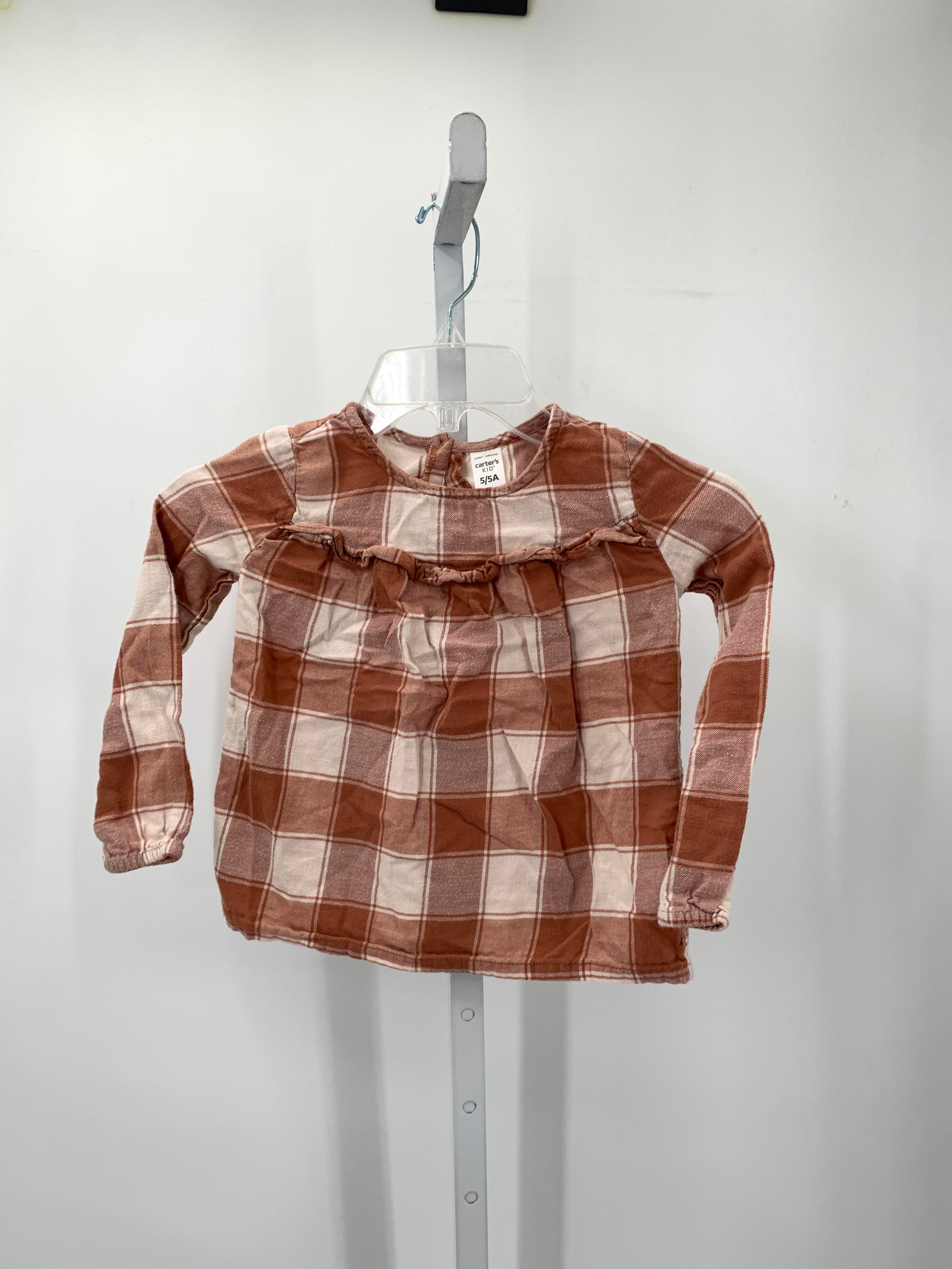 Carters Size 5 Girls Long Sleeve Shirt