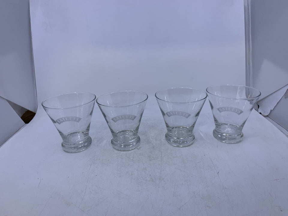 4 BAILEYS COCKTAIL GLASSES.
