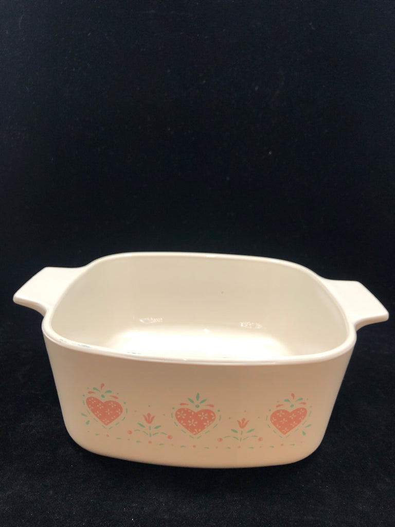 CORNING WARE "FOREVER YOURS" PATTERN CASSEROLE DISH.