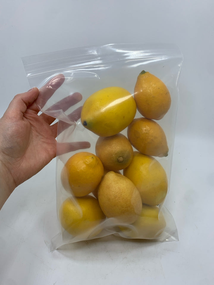 BAG OF FAUX LEMONS BOWL FILLER.