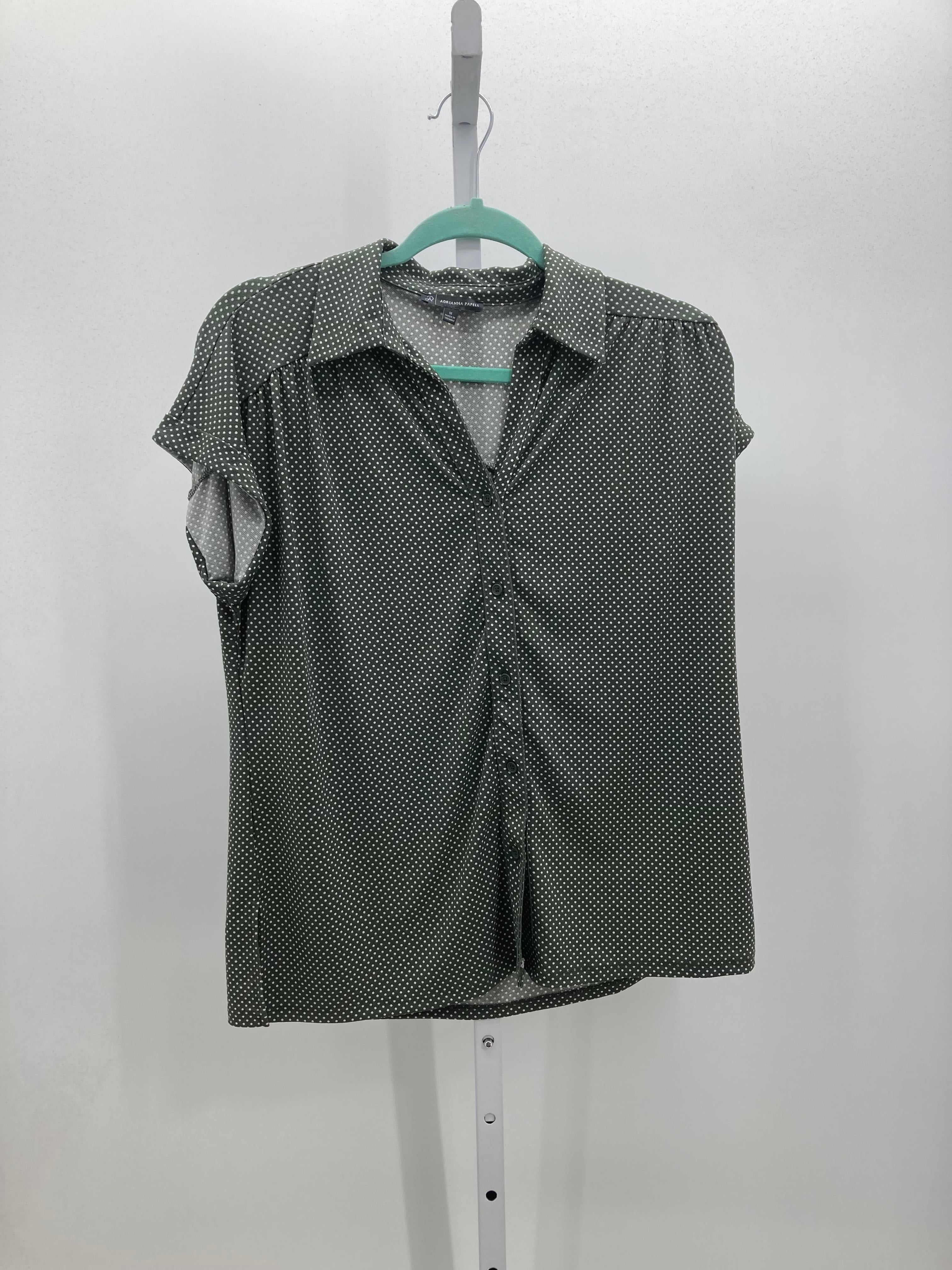Adrianna Papell Size Medium Misses Short Sleeve Shirt