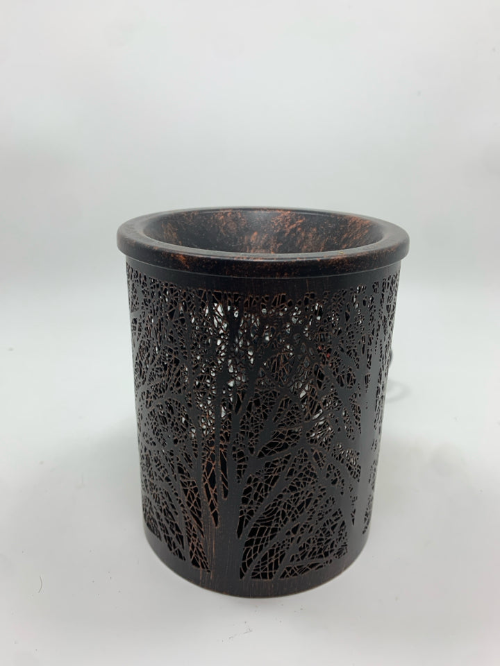 BROWN METAL TREE CUTOUT WAX MELT.