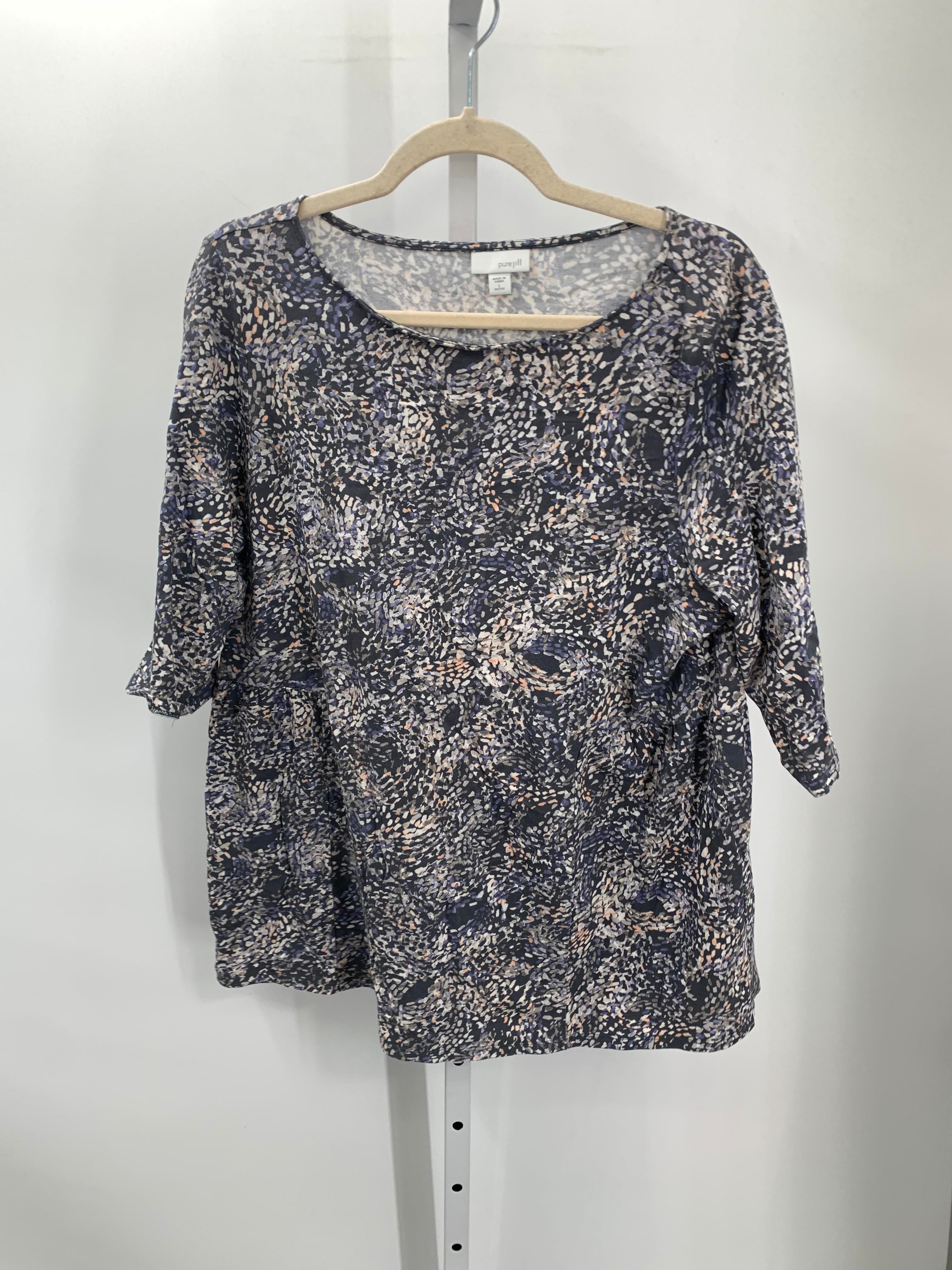 J-Jill Size Large Petite Petite 3/4 Sleeve Shirt