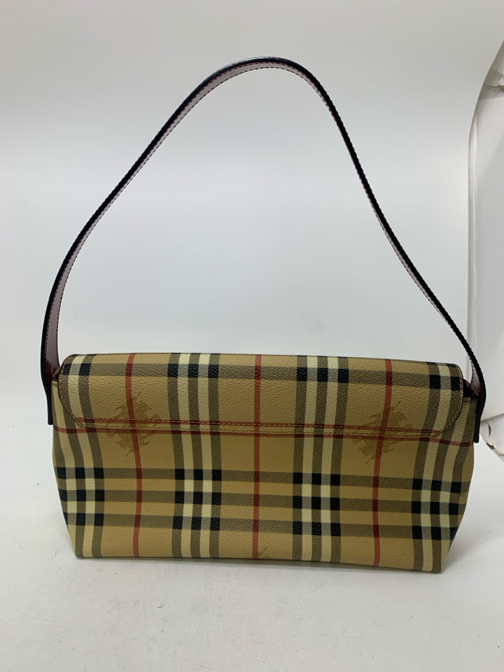 Burberry Haymarket Check Coated Canvas Shoulder Bag