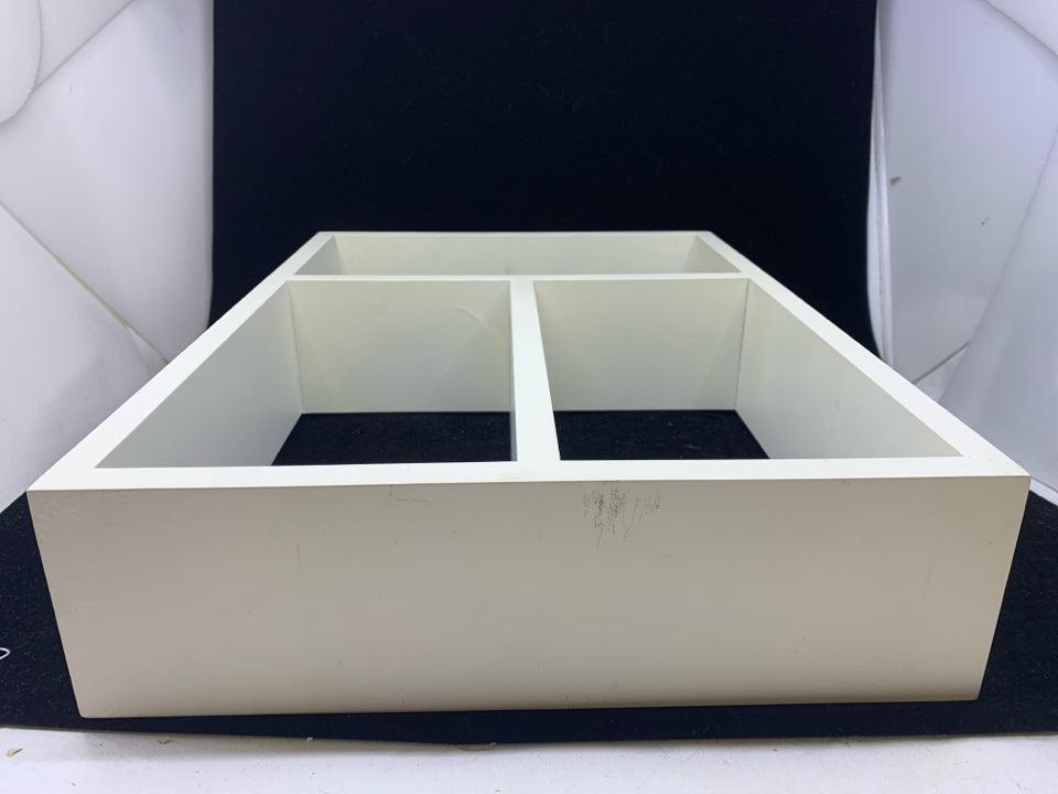 3 CUBE WHITE WALL SHELF.