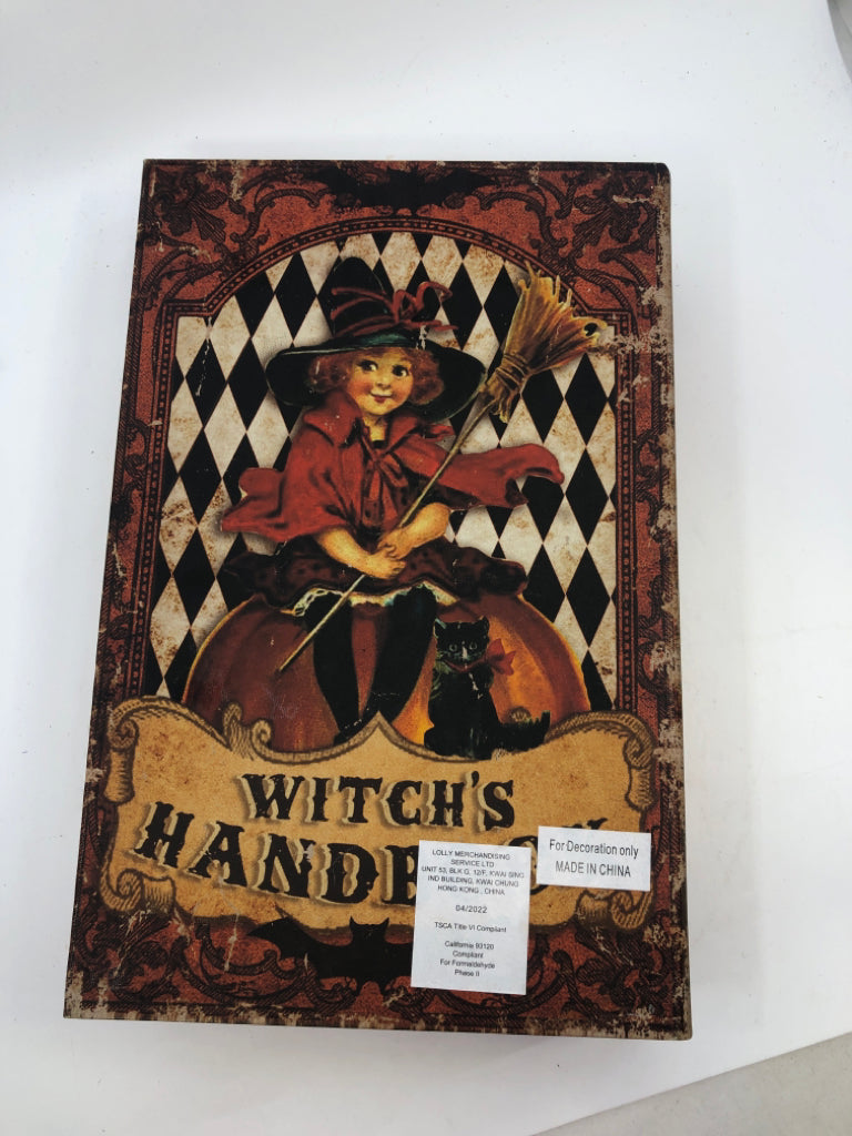 WITCH'S HANDBOOK EMPTY BOX TABLE DECOR.