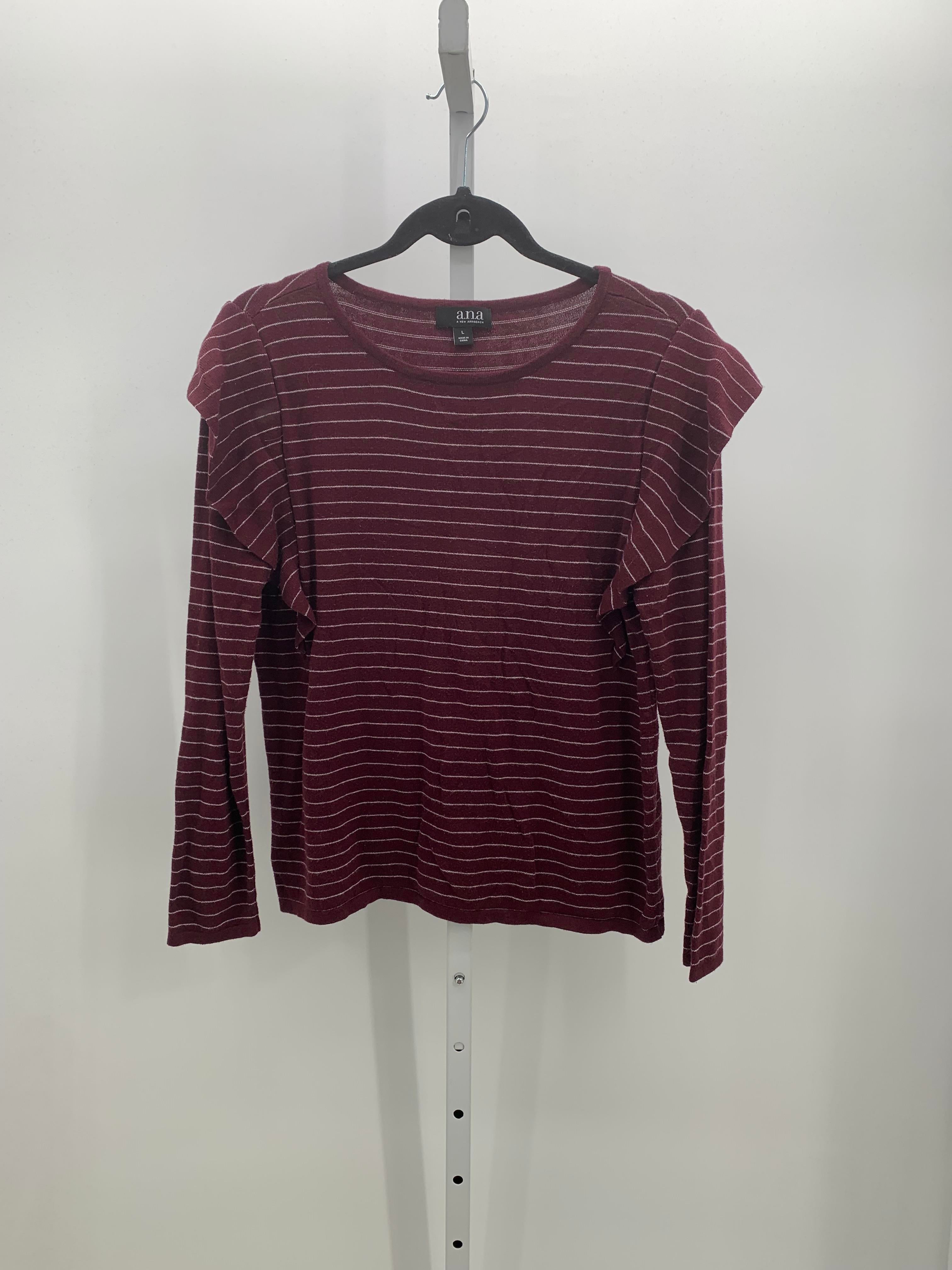 A.N.A. Size Large Misses Long Slv Sweater