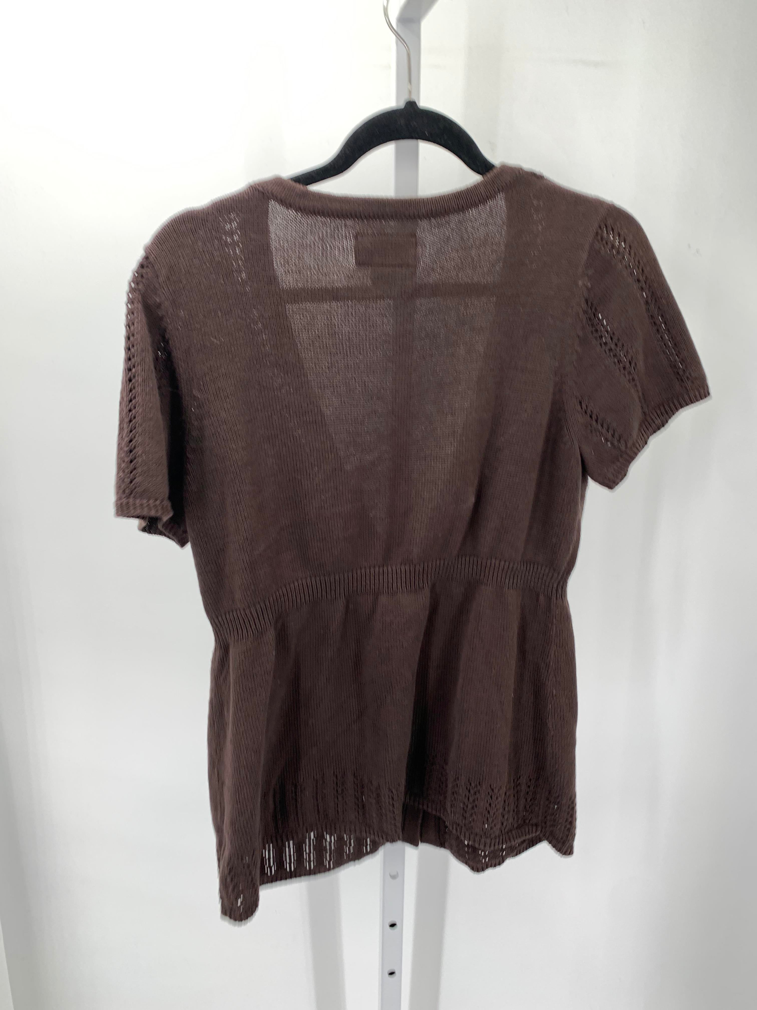Motherhood Brown Size Medium Maternity Short Sleeve Sweater