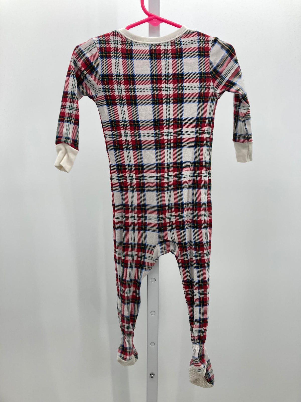 RED PLAID ZIP UP