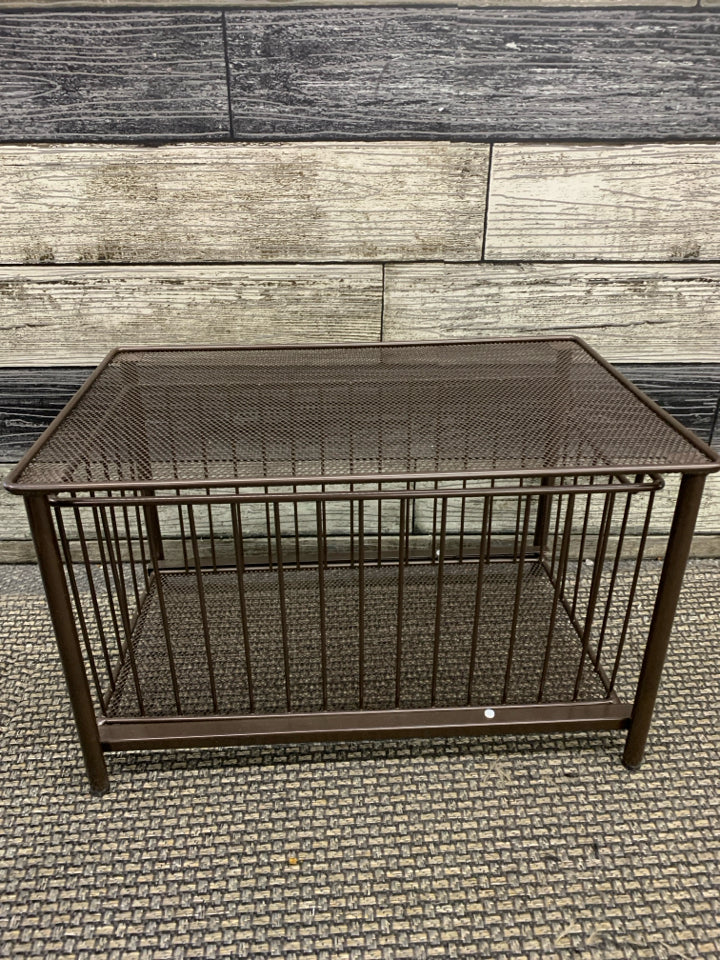 BROWN WIRE ORGANIZER PULL-OUT BIN STACKABLE.