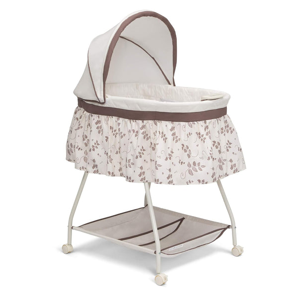 Deluxe Sweet Beginnings Bedside Bassinet - Portable Crib with Lights and Sounds,
