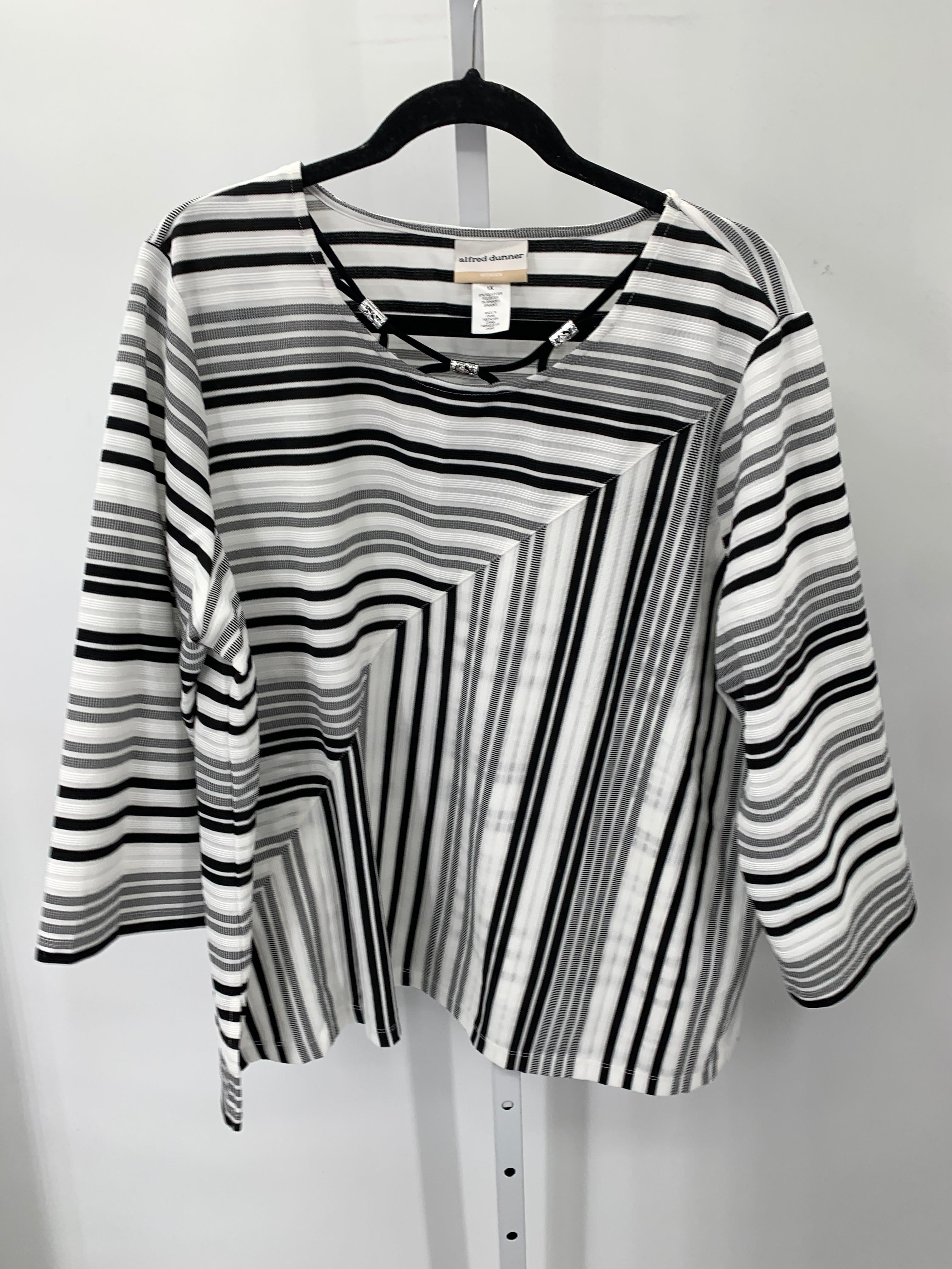 Alfred Dunner Size 1X Womens 3/4 Sleeve Shirt