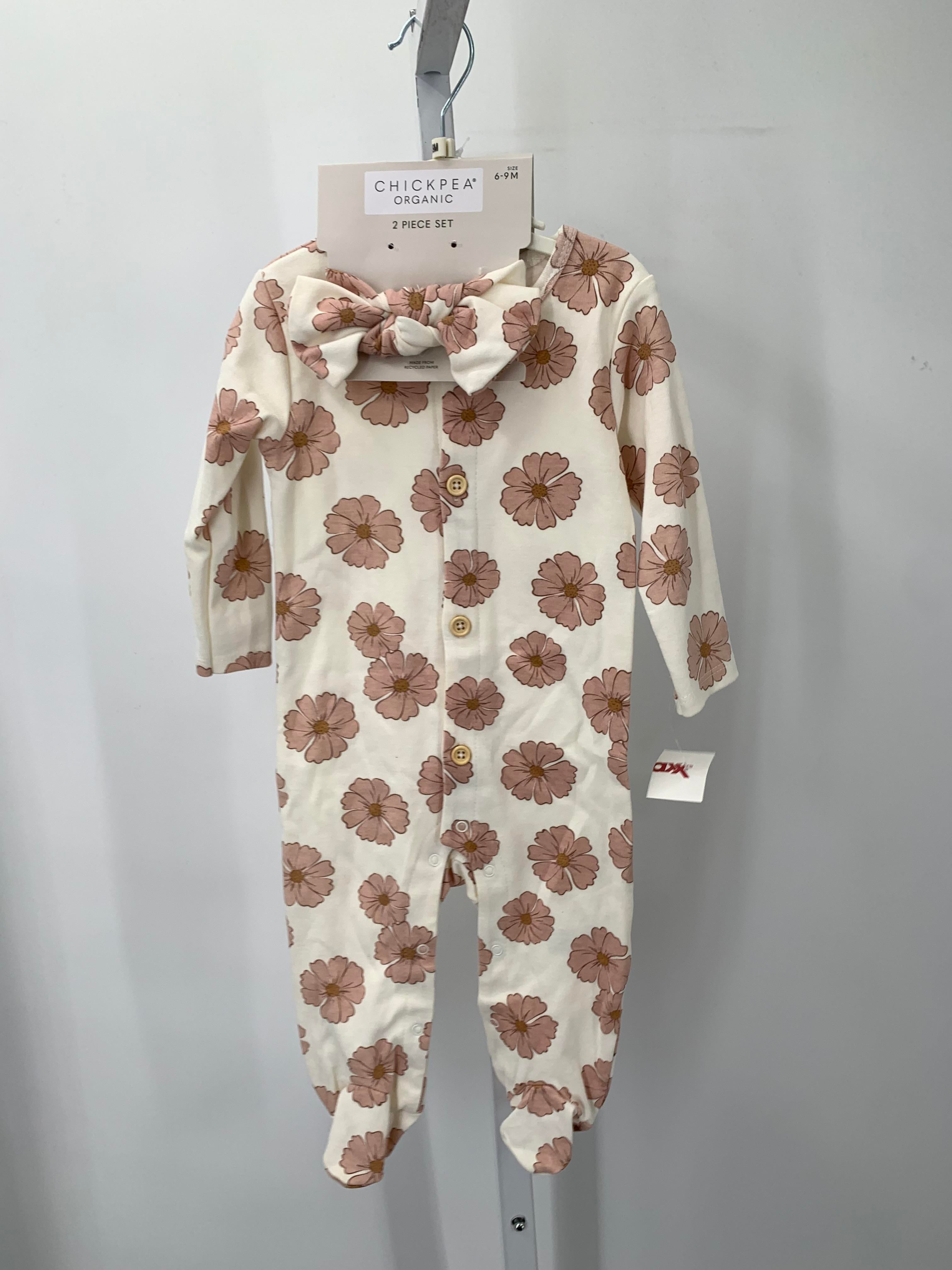 Chick Pea Size 6-9 mon Girls Long Slv. Romper