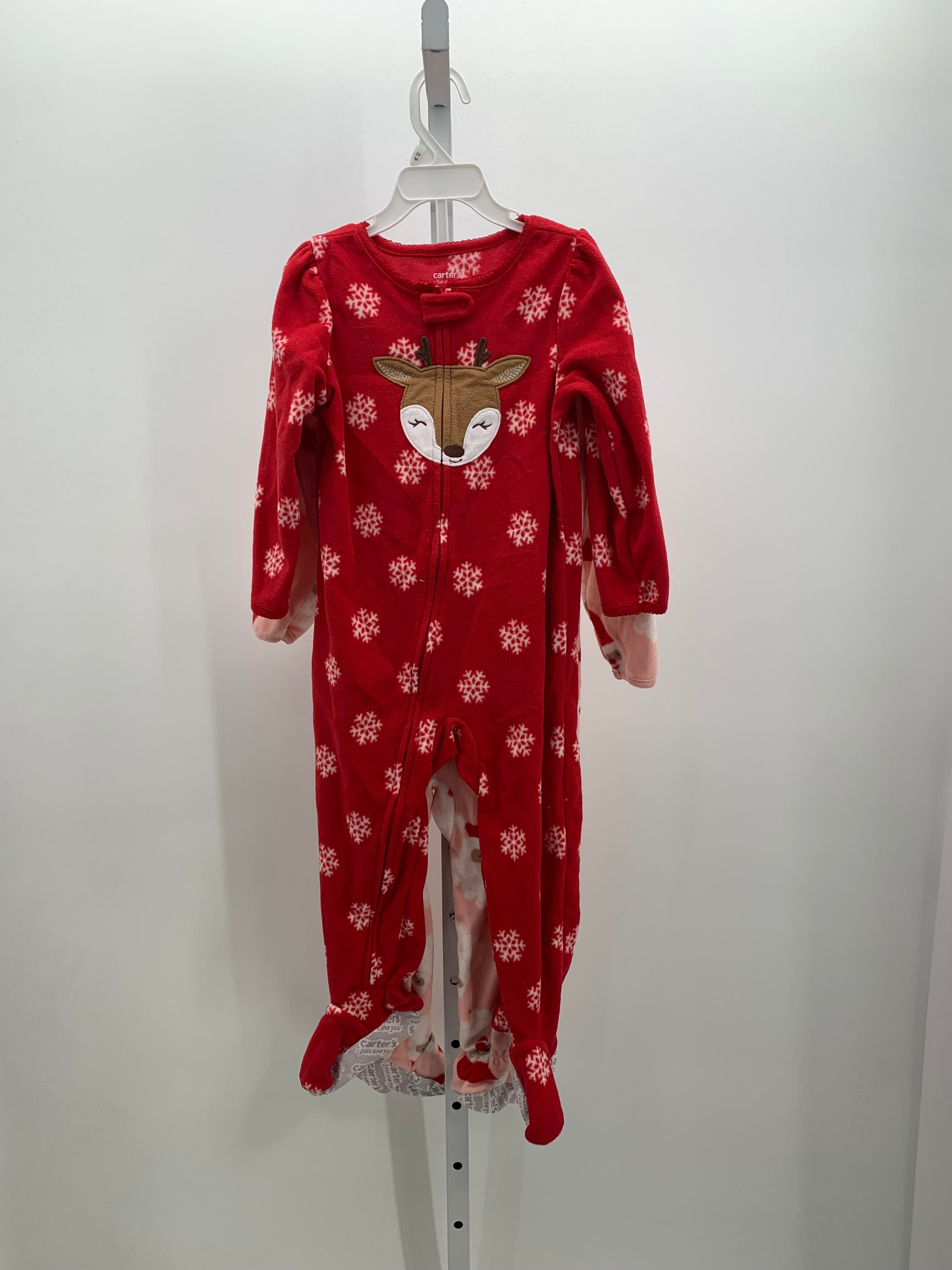 TWO FLEECE SLEEPERS SANTA SNOW FLAKES