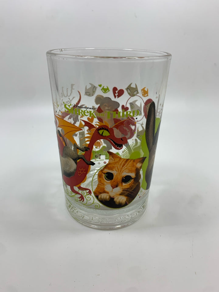PUSS IN BOOTS SHREK THE THIRD GLASS-DISNEY.