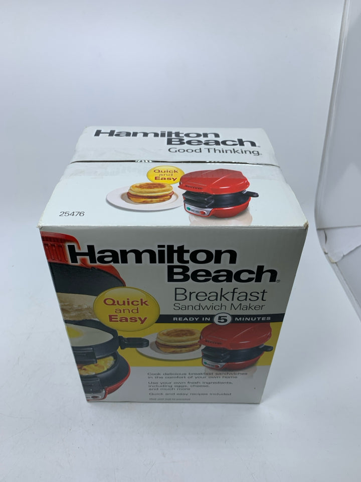 NIB BREAKFAST SANDWICH MAKER.