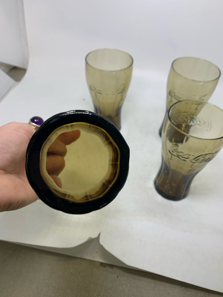 4 COCA COLA GLASSES.