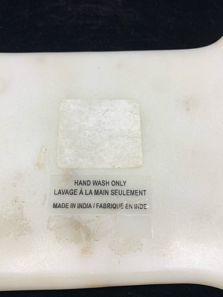 HEAVY MARBLE BONE SERVING BOARD.