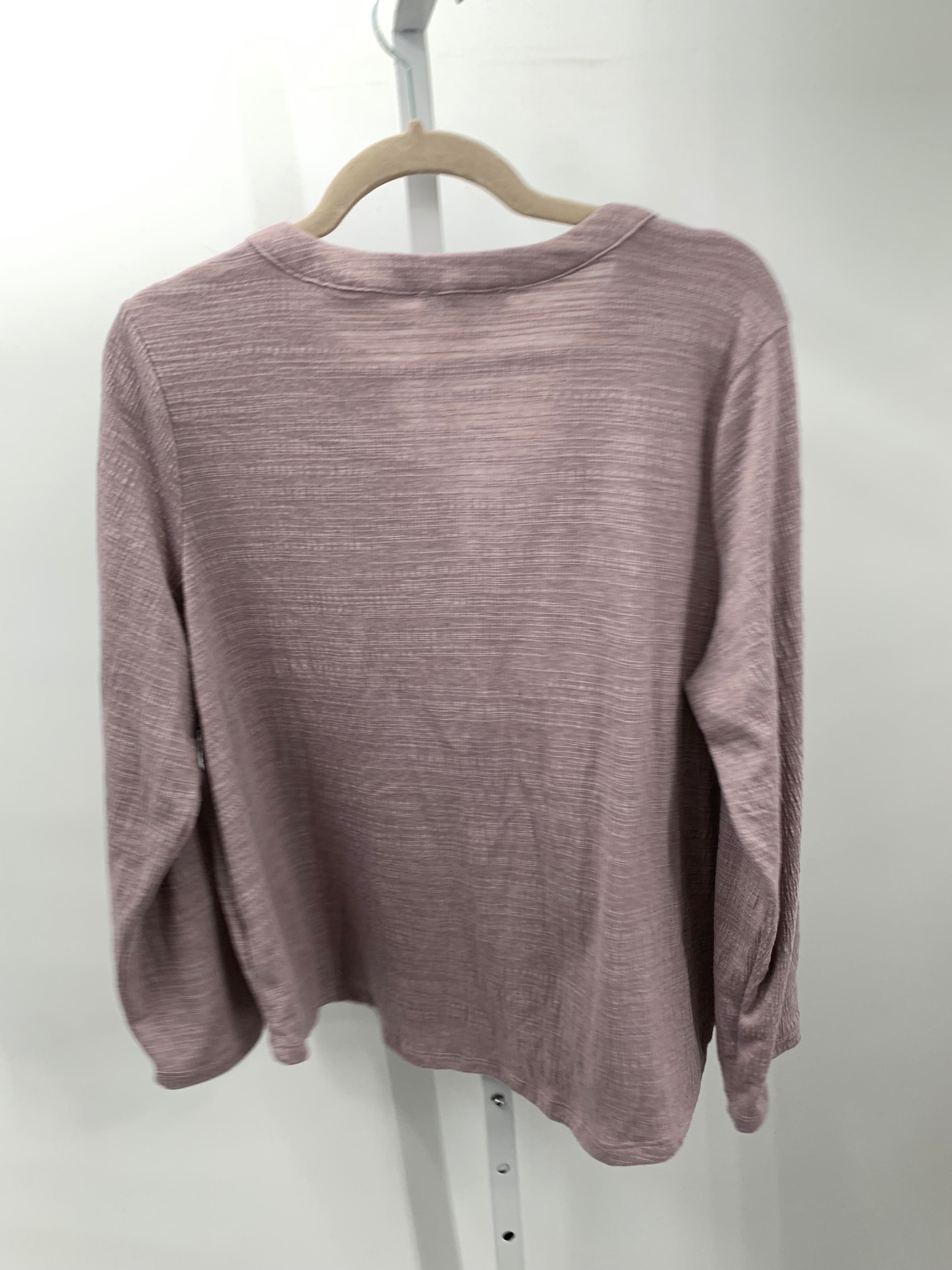 Cable & Gauge Size 1X Womens Long Sleeve Shirt