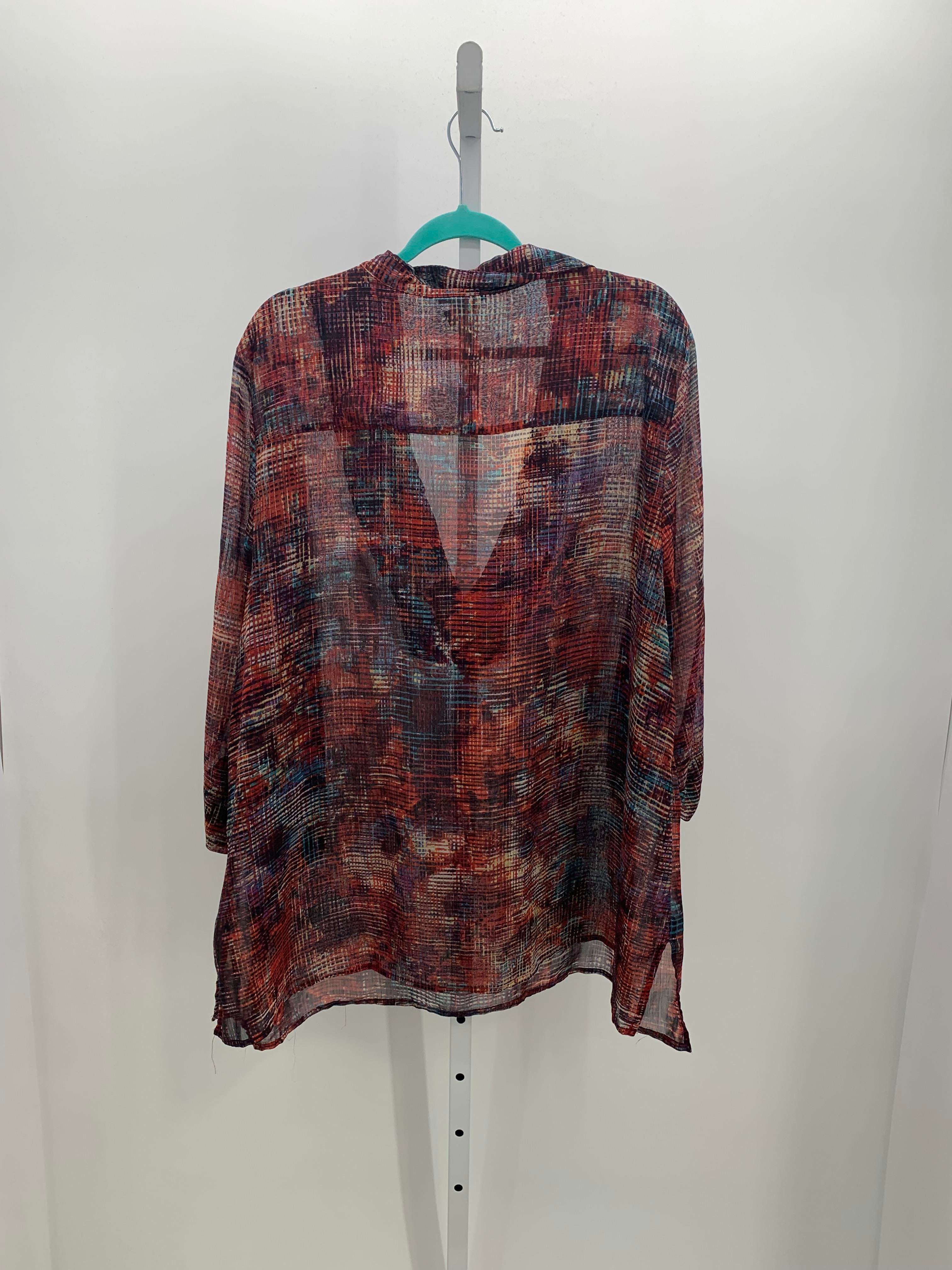 Catherine Size 2X Womens 3/4 Sleeve Shirt