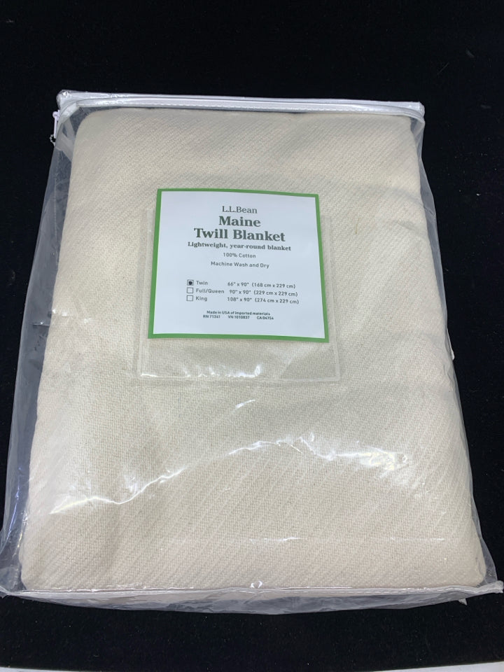 NIP MAINE TWILL BLANKET CREAM.