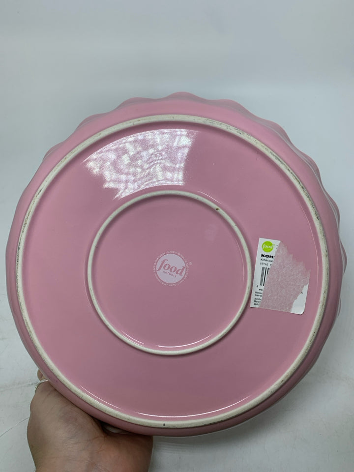 NEW BREAST CANCER STONEWARE PIE PLATE.