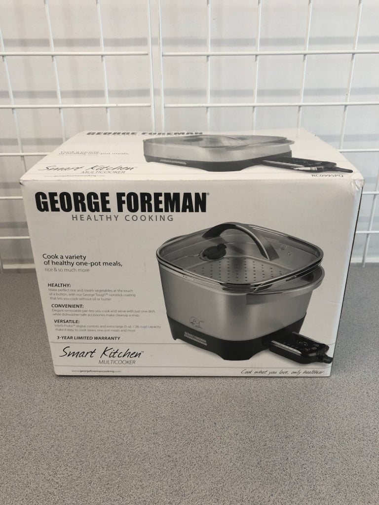 NIB GEORGE FORMAN SMART KITCHEN MULTI-COOKER.